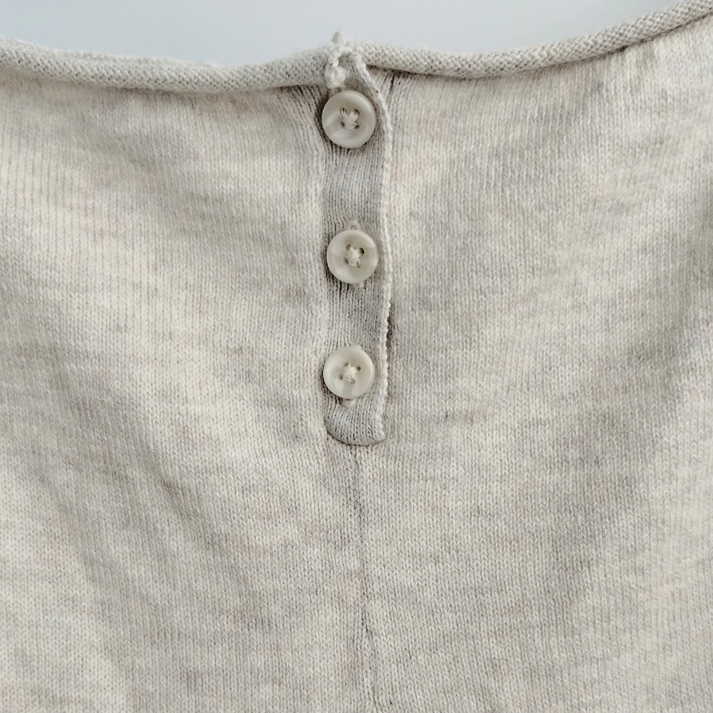 Something Navy Cotton‎ Jumpsuit Oatmeal - Picture 4 of 16